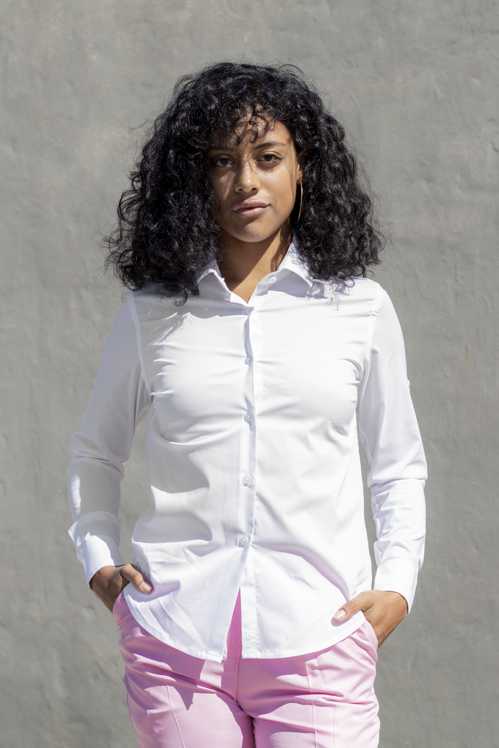 Camisa Blanca Botón Blanco - Imagen 2