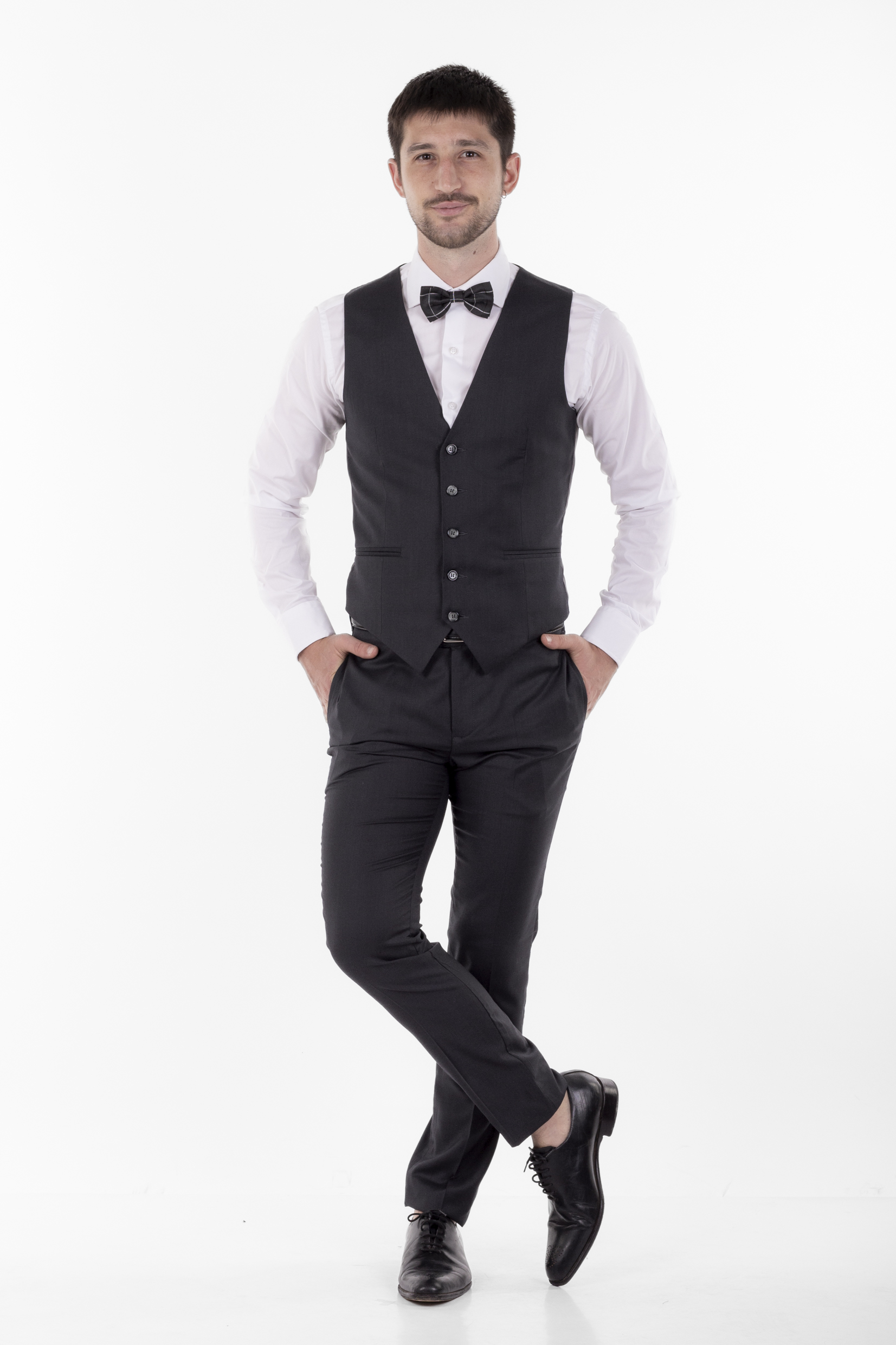 Traje Gris Topo Liso - Imagen 4