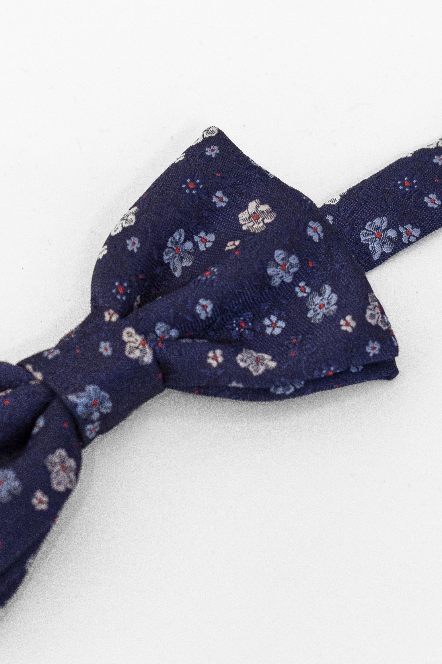 Moño Azul con Estampa Flores – Sastrería Detalí