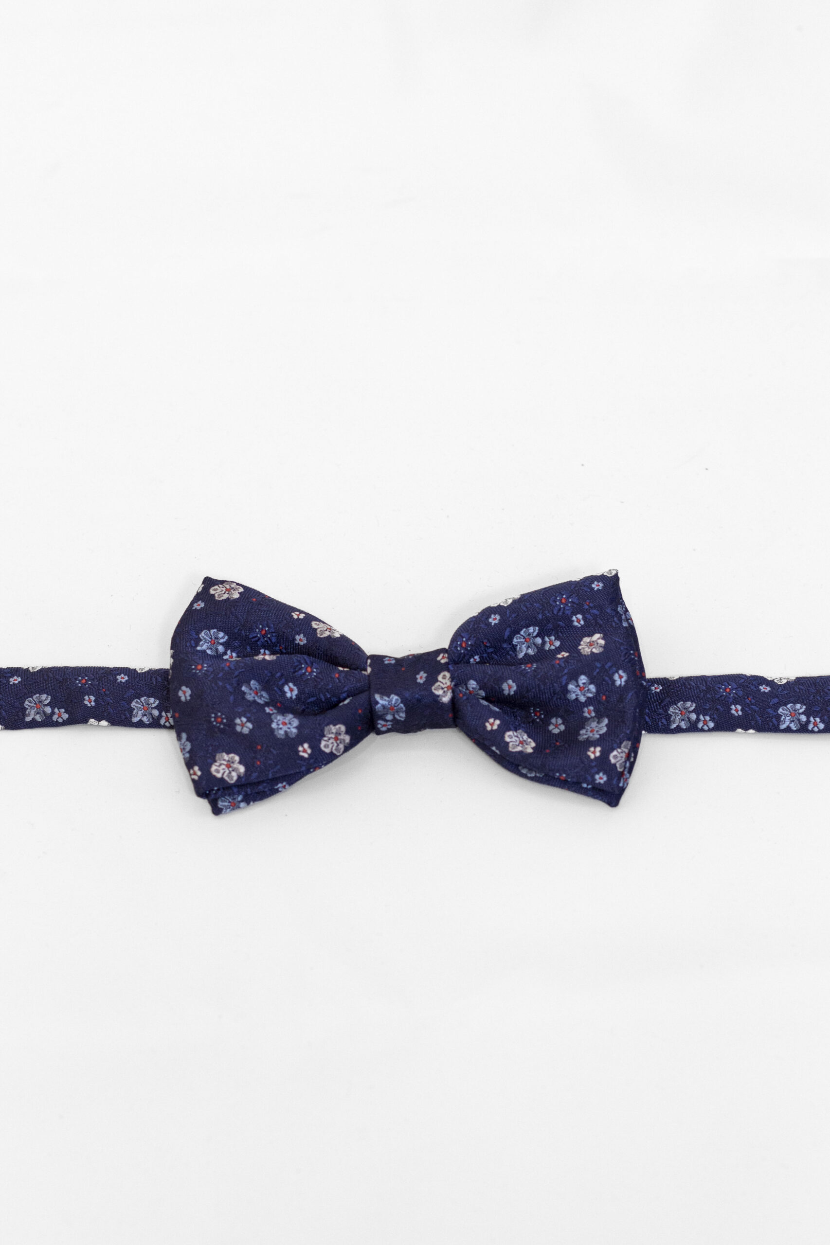 Moño Azul con Estampa Flores – Sastrería Detalí