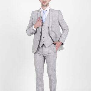 Traje Gris Claro Jaspeado