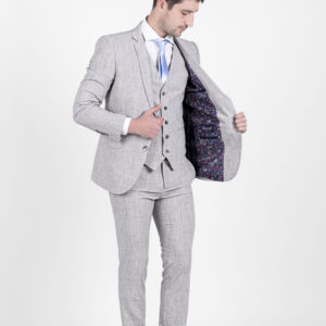 Traje Gris Claro Jaspeado