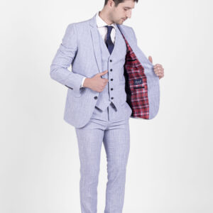 Traje Celeste Jaspeado