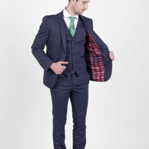 Traje Azul Estampado