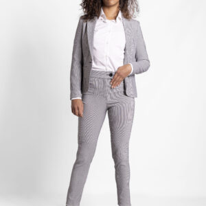 Traje Blanco y Negro Mil Rayas