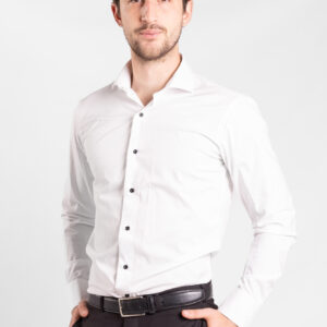 Camisa Blanca con Botones Negros